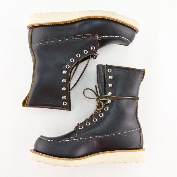 Red Wing Billy Boot 8" Moc Toe Black Klondike - Picture 7 of 8